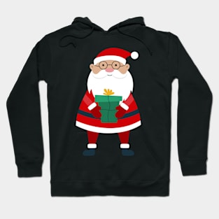 Santa Claus cartoon character with gifts. Hoodie